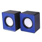 USB Mini Mobile Phone Computer Wired Speaker, Does Not Support Tuning(Blue) - 1