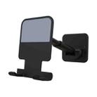 CCT11 Wall Paste Mobile Phone Bracket Foldable Lift Bathroom Kitchen Wall Bracket (Black) - 1