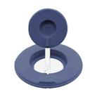 2 in 1 Silicone Desktop Wireless Charger Telescopic Stand For iPhone / Watch Wireless Charger (Gray Blue) - 1