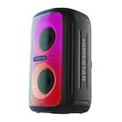 HOPESTAR Party 110 Mini Colorful Lights Wireless Bluetooth Speaker (Black) - 1