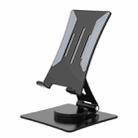 LK-T630 All Aluminium Alloy Foldable Rotating Mobile Phone Tablet Holder, Size: L (Black) - 1