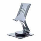 LK-T630 All Aluminium Alloy Foldable Rotating Mobile Phone Tablet Holder, Size: S (Grey) - 1