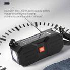 T&G TG634 Outdoor Solar Power Bluetooth Wireless Speaker with FM / Flashlight / TF Card Slot (Black) - 6