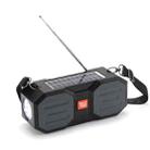 T&G TG634 Outdoor Solar Power Bluetooth Wireless Speaker with FM / Flashlight / TF Card Slot (Black Grey) - 1