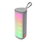 T&G TG357 Portable Wireless Bluetooth Speaker Outdoor Subwoofer with RGB Colorful Light & TWS(Grey) - 1