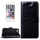 For  iPhone 8 & 7  Crazy Horse Texture Horizontal Flip Leather Case with Magnetic Buckle & Holder & Card Slots & Wallet & Photo Frame(Black) - 1