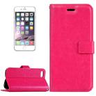 For  iPhone 8 & 7  Crazy Horse Texture Horizontal Flip Leather Case with Magnetic Buckle & Holder & Card Slots & Wallet & Photo Frame(Magenta) - 1