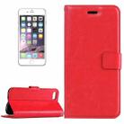 For  iPhone 8 & 7  Crazy Horse Texture Horizontal Flip Leather Case with Magnetic Buckle & Holder & Card Slots & Wallet & Photo Frame(Red) - 1