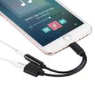 10cm 8 Pin Female & 3.5mm Audio Female to 8 Pin Male Charger&#160;Adapter Cable, Support All IOS Systems(Black) - 1