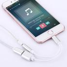 10cm 8 Pin Female & 3.5mm Audio Female to 8 Pin Male Charger&#160;Adapter Cable, Support All IOS Systems(Silver) - 4