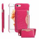 For  iPhone 8 & 7  Leather Case Back Shell Cover with Holder & Card Slot & Wallet(Magenta) - 1