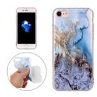 For iPhone SE 2020 & 8 & 7 Blue Marble Pattern Soft TPU Protective Case - 1