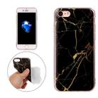 For iPhone SE 2020 & 8 & 7 Black Marble Pattern Soft TPU Protective Case - 1