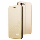 MOFI for  iPhone 8 & 7  PU Five-pointed Star Pattern Horizontal Flip Leather Case with Holder(Gold) - 1