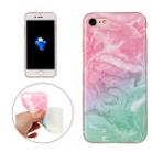 For iPhone7 Pink Green Marble Pattern Soft TPU Protective Case - 1