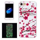 For  iPhone 8 & 7  Noctilucent Plum Pattern IMD Workmanship Soft TPU Back Cover Case - 1