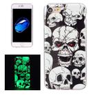 For  iPhone 8 & 7  Noctilucent Red Eye Ghost Pattern IMD Workmanship Soft TPU Back Cover Case - 1