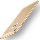 MOFi for iPhone 7 Honeycomb Texture Breathable PC Shockproof Protective Back Cover Case(Gold) - 1