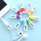 100 PCS Earphone Headphone Wire Cable Line Protective Cover Winder Cord Wrap Organizer, Random Color Delivery - 4