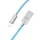 Mcdodo CA-3921 1.2m 2.4A Reversible 8 Pin to USB Nylon Weave TPE Jacket Data Sync Charging Cable with Zinc Alloy Head for iPhone, iPad(Blue) - 1