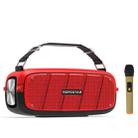 HOPESTAR A20 Pro TWS Portable Outdoor Waterproof Subwoofer Bluetooth Speaker with Microphone, Support Power Bank & Hands-free Call & U Disk & TF Card & 3.5mm AUX (Red) - 1