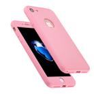 For iPhone SE 2020 & 8 & 7 Stylish Lightweight 360 Degree Shockproof Detachable TPU + PC Combination Protective Case (Pink) - 1