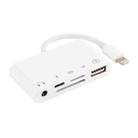 5 in 1  8 Pin to USB HUB And USB-C / Type-C And 3.5mm Earphone And SD And TF Card Reader - 1