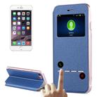 For  iPhone 8 & 7  Horizontal Flip Leather Case with Call Display ID & Holder(Blue) - 1