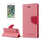 GOOSPERY FANCY DIARY for  iPhone 8 & 7  Cross Texture Horizontal Flip Leather Case with Card Slots & Wallet & Holder(Pink) - 1