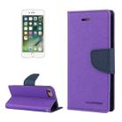 GOOSPERY FANCY DIARY for  iPhone 8 & 7  Cross Texture Horizontal Flip Leather Case with Card Slots & Wallet & Holder(Purple) - 1