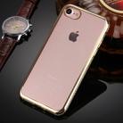 For  iPhone 8 & 7  Electroplating Diamond Encrusted Transparent Soft TPU Protective Cover Case(Gold) - 2