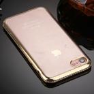 For  iPhone 8 & 7  Electroplating Diamond Encrusted Transparent Soft TPU Protective Cover Case(Gold) - 4