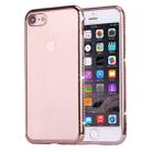 For  iPhone 8 & 7  Electroplating Diamond Encrusted Transparent Soft TPU Protective Cover Case(Rose Gold) - 1