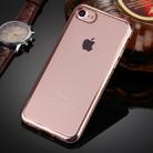 For  iPhone 8 & 7  Electroplating Diamond Encrusted Transparent Soft TPU Protective Cover Case(Rose Gold) - 2