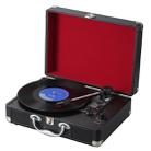 EC102B Suitcase Design Music Disc Player Tuntable Record Player(Red) - 2