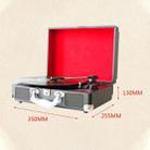 EC102B Suitcase Design Music Disc Player Tuntable Record Player(Red) - 4