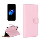For  iPhone 8 & 7  Genuine Split Horizontal Flip Leather Case with Holder & Card Slots & Wallet(Pink) - 1