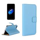 For  iPhone 8 & 7  Genuine Split Horizontal Flip Leather Case with Holder & Card Slots & Wallet(Blue) - 1