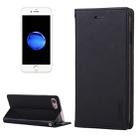 GOOSPERY BLUE MOON for  iPhone 8 & 7  Crazy Horse Texture Horizontal Flip Leather Case with Card Slots & Wallet & Holder(Black) - 1