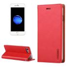 GOOSPERY BLUE MOON for  iPhone 8 & 7  Crazy Horse Texture Horizontal Flip Leather Case with Card Slots & Wallet & Holder(Red) - 1