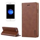 GOOSPERY BLUE MOON for  iPhone 8 & 7  Crazy Horse Texture Horizontal Flip Leather Case with Card Slots & Wallet & Holder(Brown) - 1
