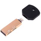 RC16 Dual 8 Pin Female to 8 Pin Male Key Shape Mini Portable Audio & Charge Adapter(Gold) - 1