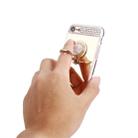 For  iPhone 8 & 7  Diamond Encrusted Electroplating Mirror Protective Cover Case with Hidden Ring Holder(Gold) - 8