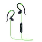 008 In-Ear Ear Hook Wire Control Sport Wireless Bluetooth Earphones with Mic, Support Handfree Call, For iPad, iPhone, Galaxy, Huawei, Xiaomi, LG, HTC and Other Smart Phones(Green) - 1