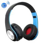 BTH-818 Headband Folding Stereo Wireless Bluetooth Headphone Headset, for iPhone, iPad, iPod, Samsung, HTC, Sony, Huawei, Xiaomi and other Audio Devices (Silvery+Blue) - 1