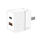ROCK Sugar Mini Portable Dual-Port Quick Charger USB Wall Charger PD Travel Adapter, CN Plug(White) - 1