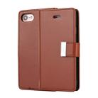 GOOSPERY RICH DIARY for  iPhone 8 & 7  PU + TPU Crazy Horse Texture Horizontal Flip Leather Case with Card Slots & Wallet(Brown) - 1