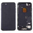 Battery Back Cover Assembly with Card Tray for iPhone 7 (Black) - 1