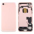 Battery Back Cover Assembly with Card Tray for iPhone 7(Rose Gold) - 1