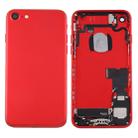 Battery Back Cover Assembly with Card Tray for iPhone 7 (Red) - 1